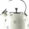 Kitchen * | Kate Spade New York All In Good Taste Deco Dot Tea Kettle Tan