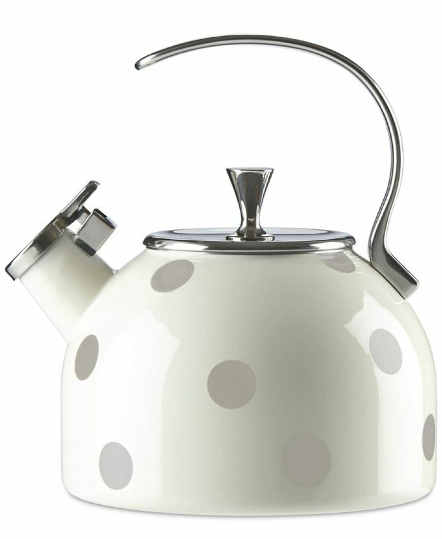 Kitchen * | Kate Spade New York All In Good Taste Deco Dot Tea Kettle Tan