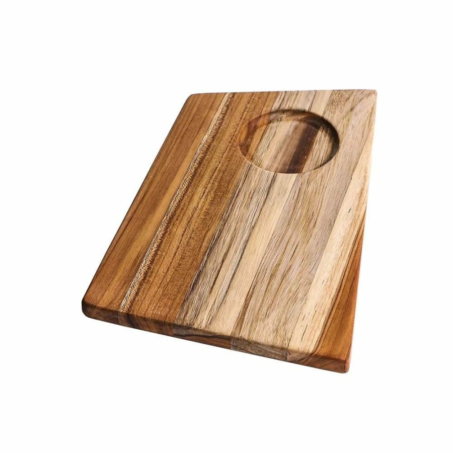 Glassware & Tabletop * | Teakhaus Trapeze Edge Grain Cutting/Serving Board | 11 X 7 X .55