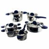 Kitchen * | Berghoff Stacca Stainless Steel 11 Piece Cookware Set Blue