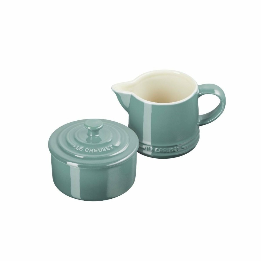 Glassware & Tabletop * | Le Creuset Signature Cream & Sugar Set | Sea Salt