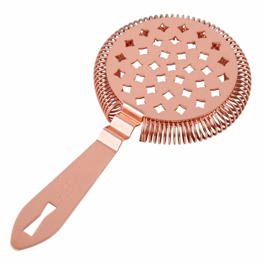 Glassware & Tabletop * | Mercer Barfly Classic Hawthorne Spring Bar Strainer | Copper Plated