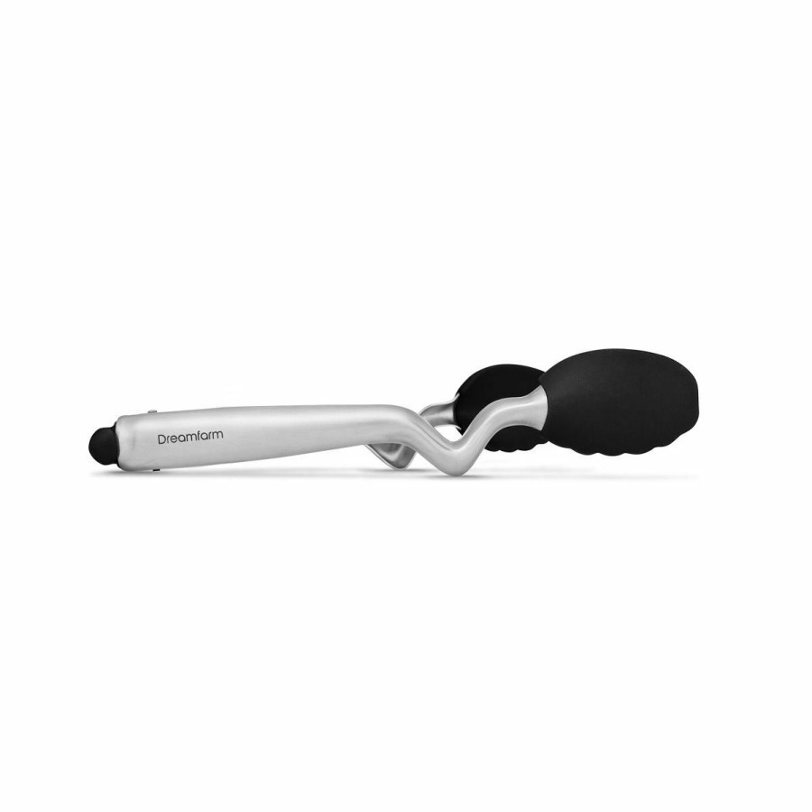 Cooks' Tools * | Dreamfarm 9 Clongs Silicone Tongs | Black