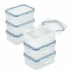 Kitchen * | Lock N Lock Easy Essentials 12-Pc. On The Go 12-Oz. Meals Divided Rectangular Food Storage Containers Clear