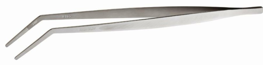 Cooks' Tools * | Mercer Culinary Curved Tip Precision Stainless Steel Plating Tongs | 11.75