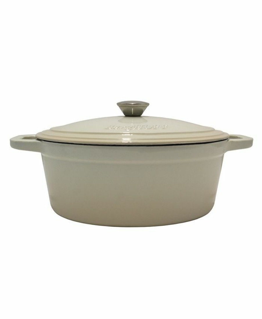 Kitchen * | Berghoff Neo Cast Iron Oval Covered Dutch Oven, 5 Quart Cream