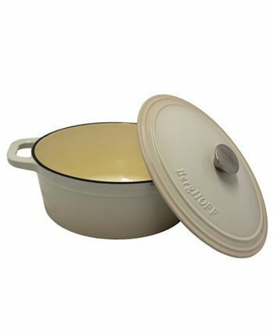 Kitchen * | Berghoff Neo Cast Iron Oval Covered Dutch Oven, 5 Quart Cream