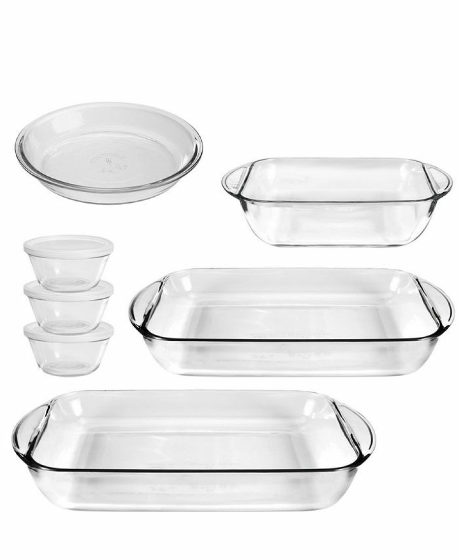 Kitchen * | Anchor Hocking 10-Pc. Essentials Glass Bakeware Set Clear