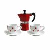 Kitchen * | Cook Prep Eat Aluminum Espresso Maker Set, 5 Piece Red