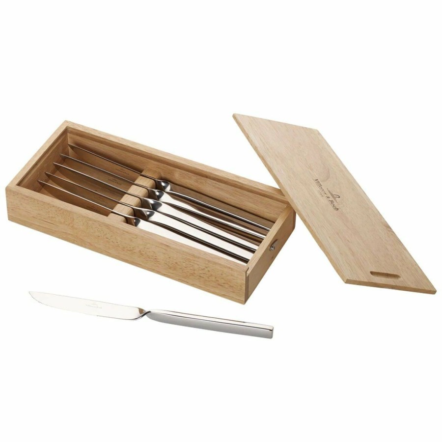 Knives * | Villeroy & Boch 6-Piece Stainless Steel Pizza & Steak Knife Set | New Wave