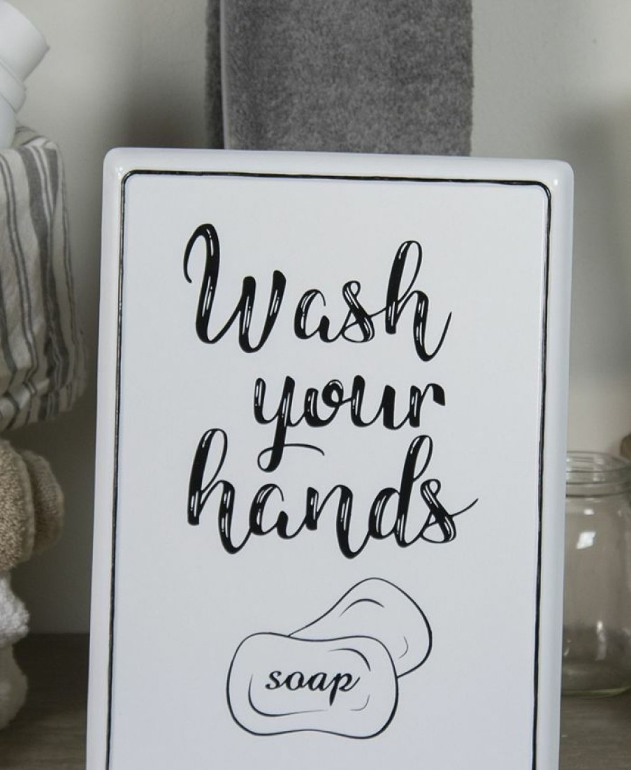 Misc_Gifts * | Vip Home & Garden Ternational Metal Wash Sign Black