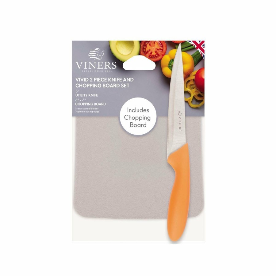 Knives * | Viners Vivid Utility Knife With Chopping Board