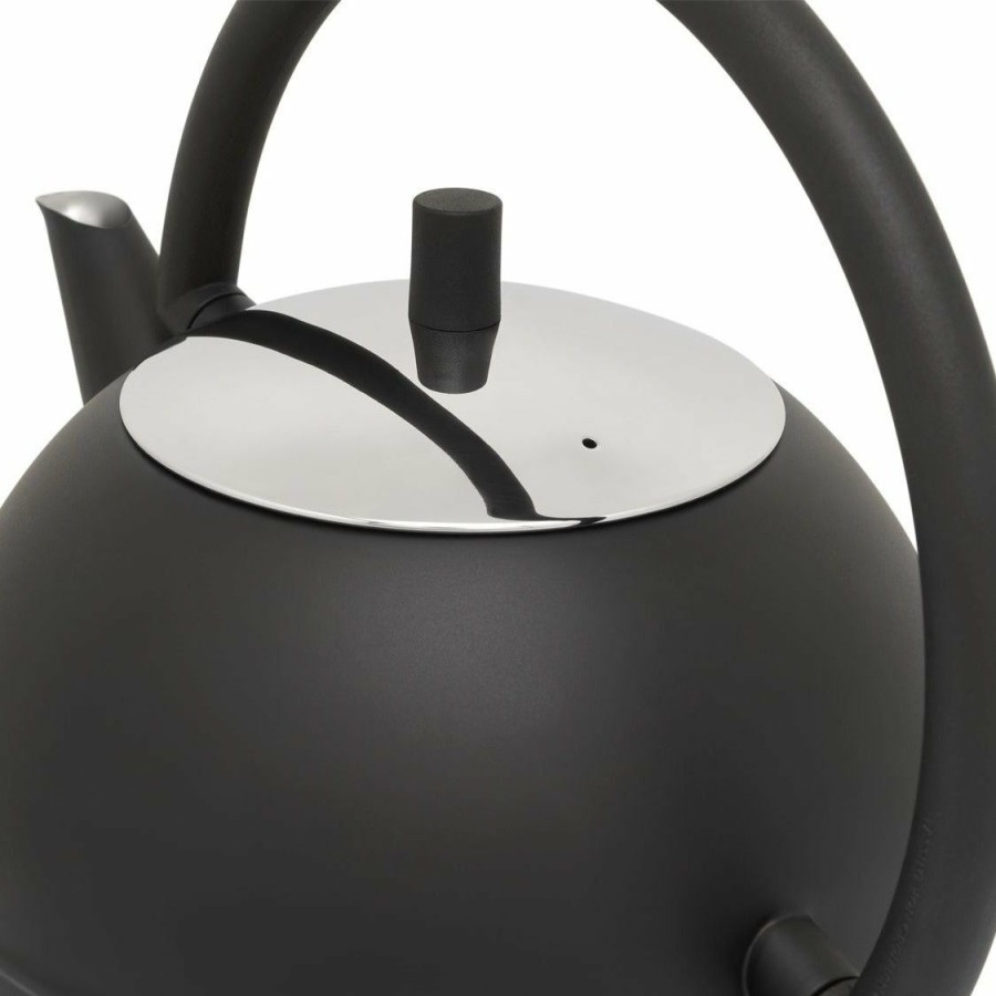 Glassware & Tabletop * | Bredemeijer Saturn 40Oz Double Wall Teapot | Black Matte