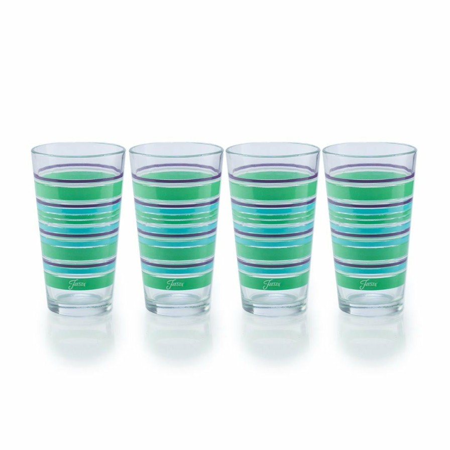 Glassware & Tabletop * | Fiesta 16Oz Cooler Glassware (Set Of 4) | Farmhouse Chic