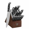 Kitchen * | J.A. Henckels Statement 14 Piece Self-Sharpening Knife Block Set Brown