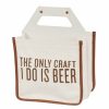 Glassware & Tabletop * | C.R Gibson (One Coast) C.R. Gibson Cotton Canvas Beer Caddy | Only Craft Is Beer