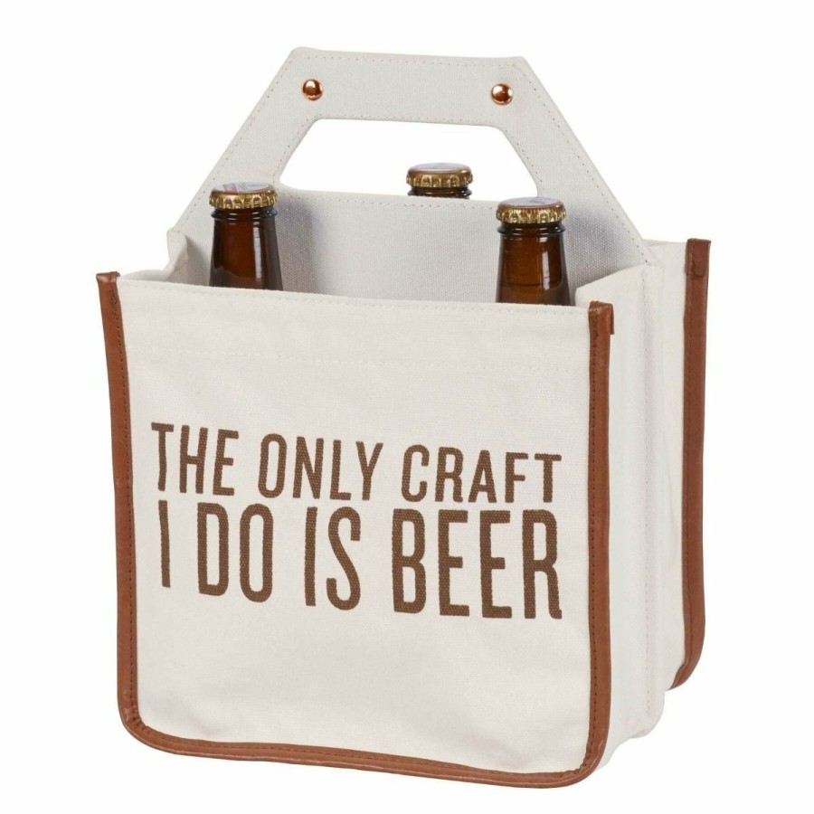 Glassware & Tabletop * | C.R Gibson (One Coast) C.R. Gibson Cotton Canvas Beer Caddy | Only Craft Is Beer