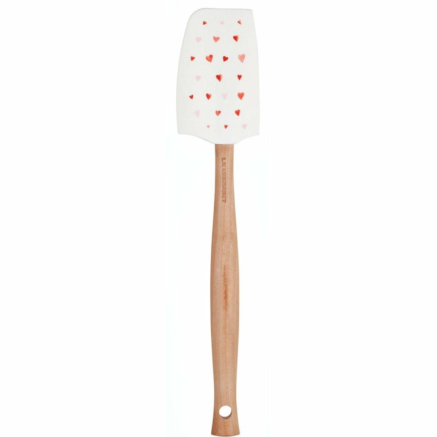 Cooks' Tools * | Le Creuset L'Amour Medium Silicone Spatula With Pad Printed Design | White