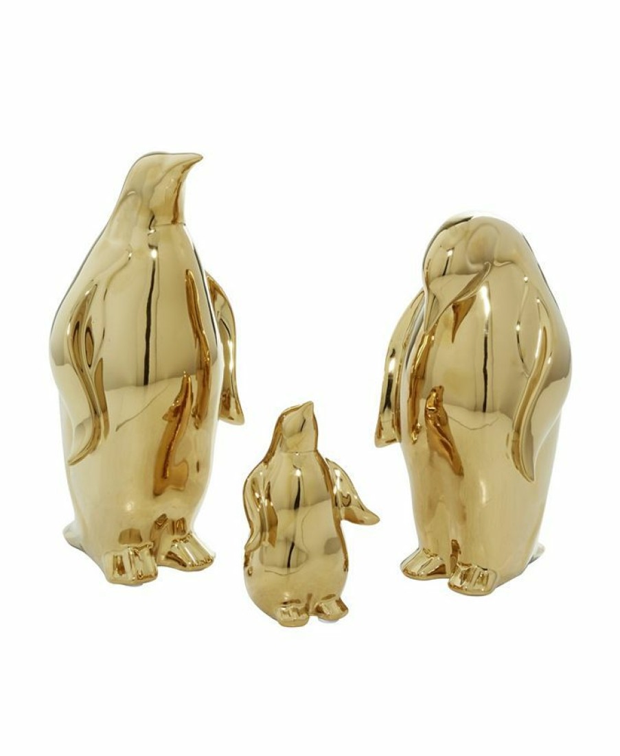 Misc_Gifts * | Rosemary Lane Glam Sculpture, Set Of 3 Gold-Tone