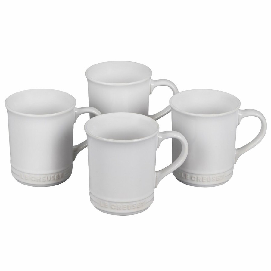 Glassware & Tabletop * | Le Creuset 14Oz Mugs (Set Of 4) | White