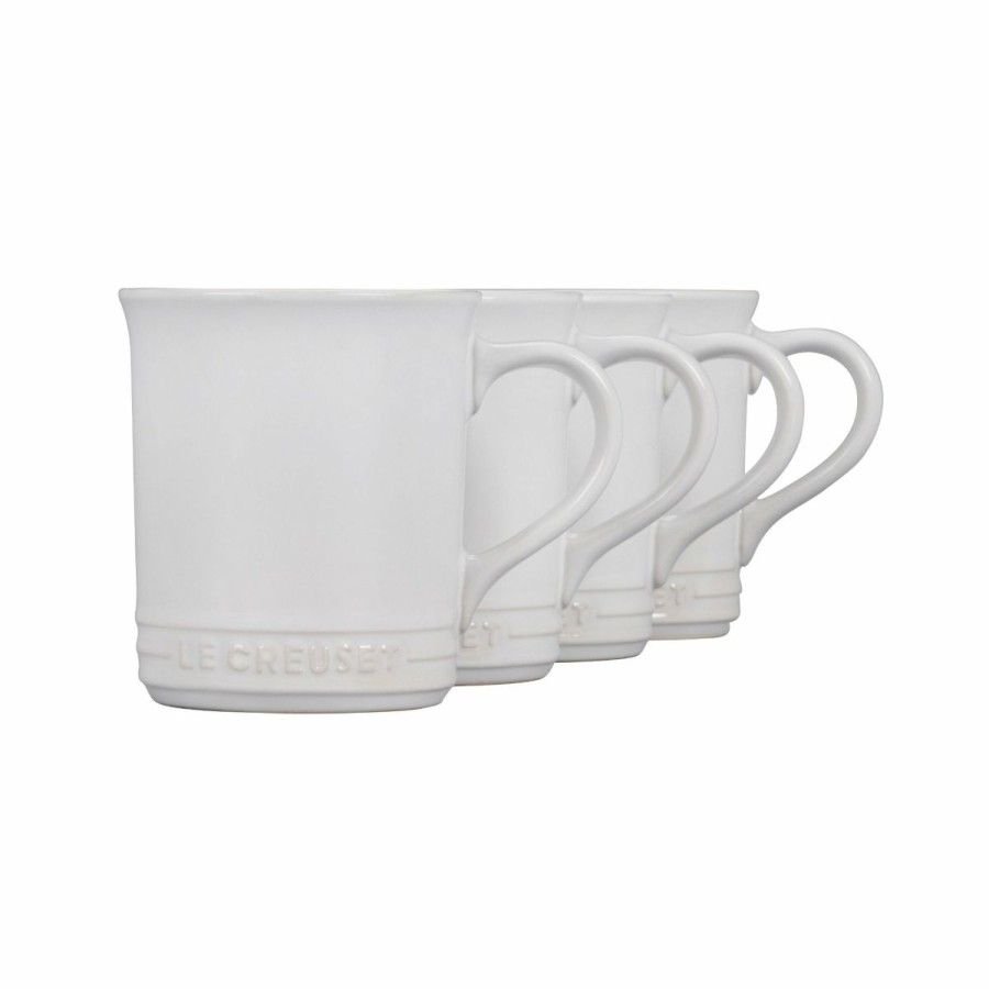 Glassware & Tabletop * | Le Creuset 14Oz Mugs (Set Of 4) | White