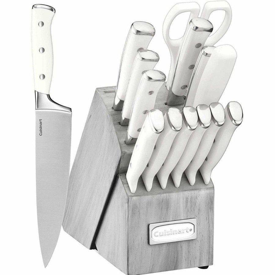 Knives * | Cuisinart 15-Piece Triple Rivet Cutlery Block Set | Grey Block