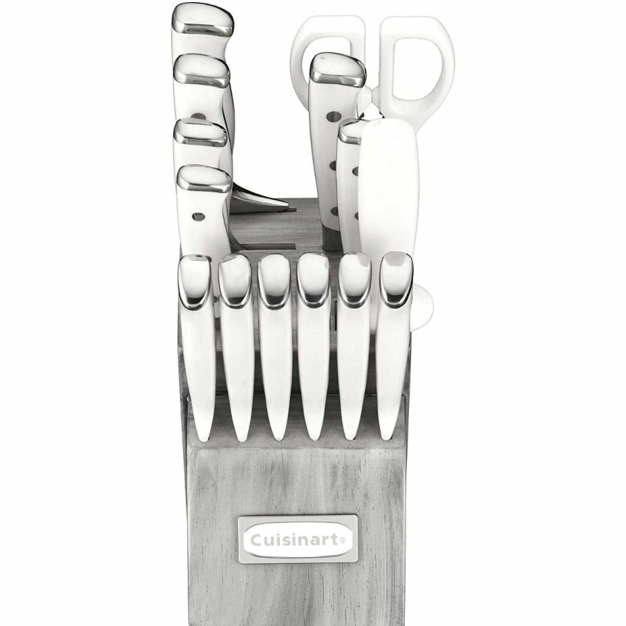 Knives * | Cuisinart 15-Piece Triple Rivet Cutlery Block Set | Grey Block