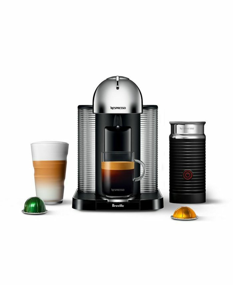 Kitchen * | Nespresso Vertuo Coffee And Espresso Maker By Breville, With Aeroccino Milk Frother Chrome