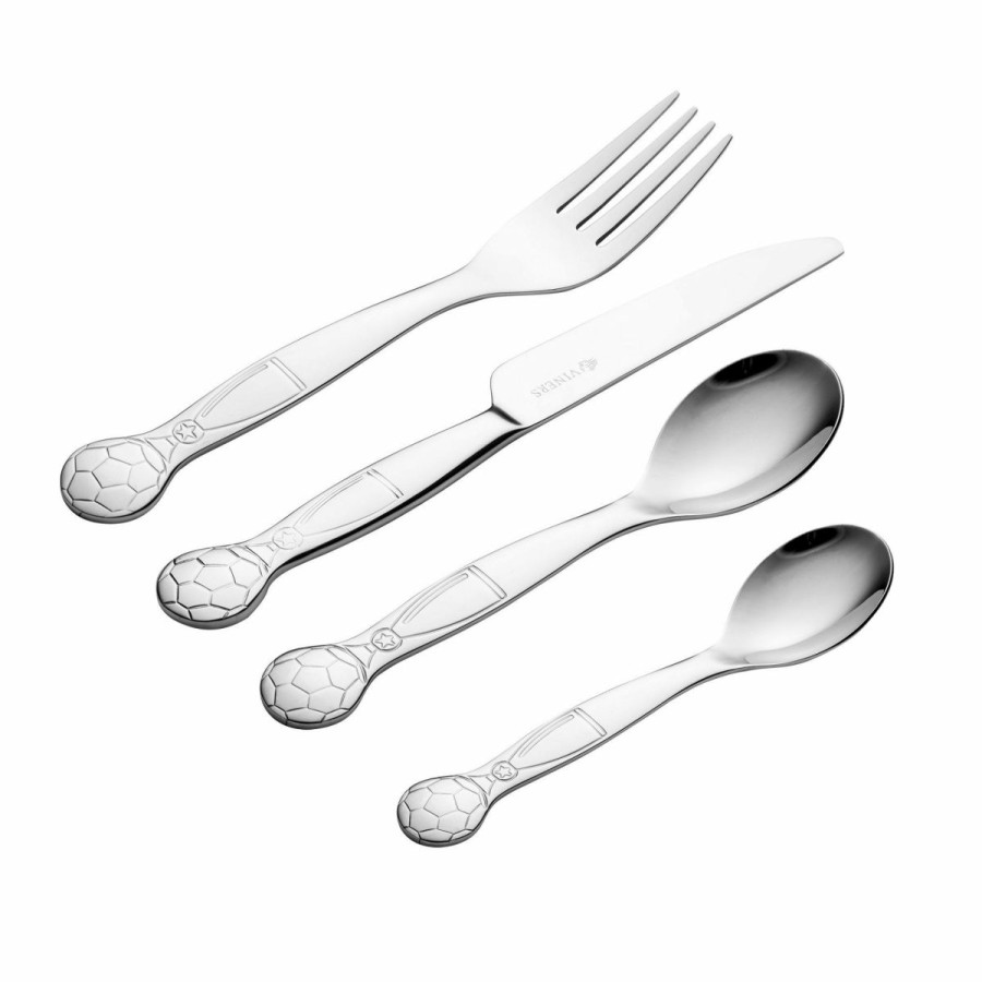 Glassware & Tabletop * | Viners 4-Piece Kids Flatware Set Giftbox | On The Ball