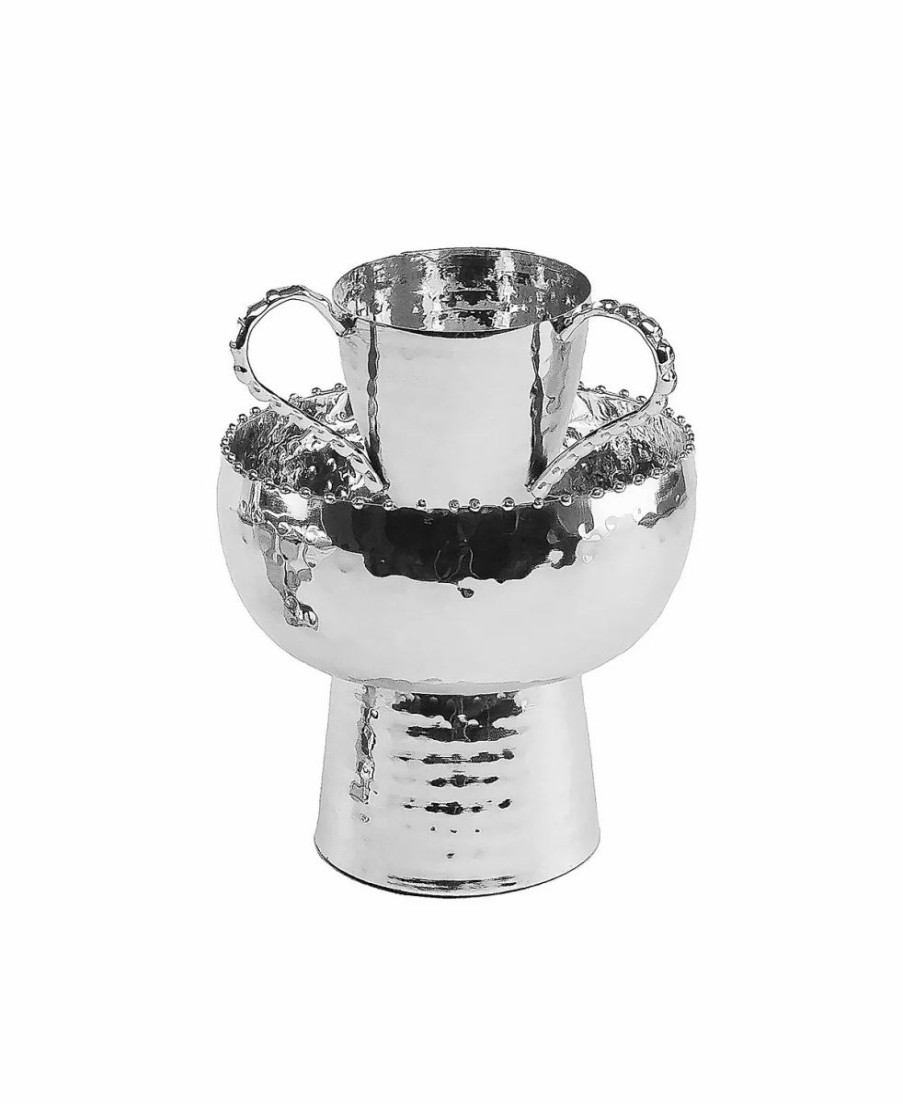 Misc_Gifts * | Classic Touch Beaded Mayim Achronim Wash Cup Silver - Tone