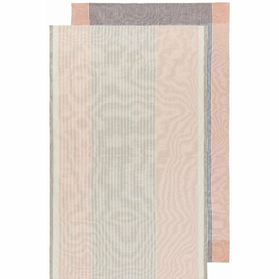 Glassware & Tabletop * | Danica Brands Danica Heirloom Array Stripe Dishtowels (Set Of 2) | Nectar