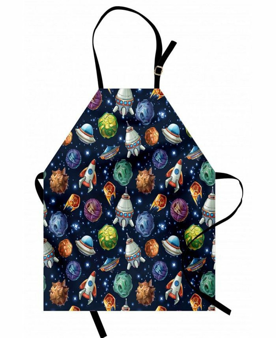 Kitchen * | Ambesonne Space Apron Multi