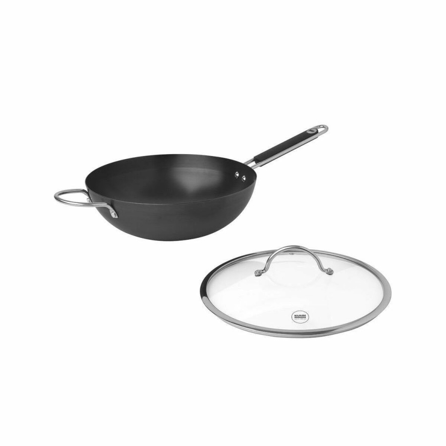 Cooks' Tools * | Kuhn Rikon Essential Non-Stick Wok With Lid | 5 Qt.