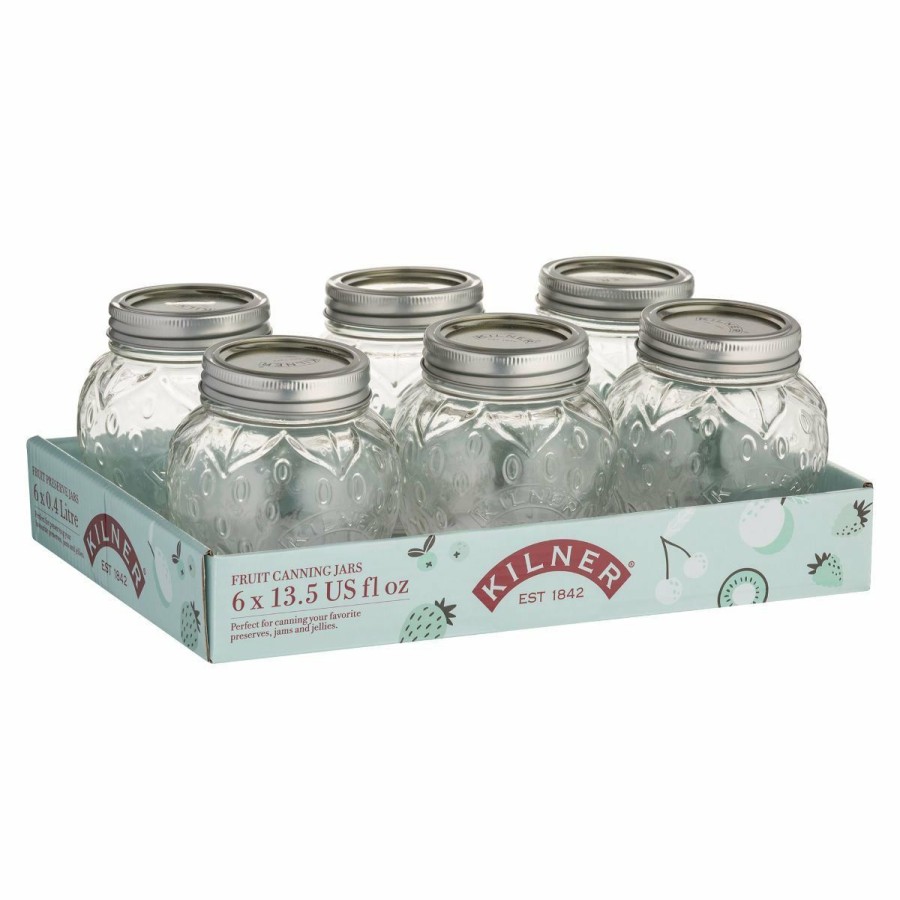 Glassware & Tabletop * | Kilner 13.5Oz Fruit Jars (Set Of 6) | Strawberry Jars