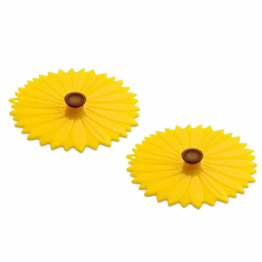 Glassware & Tabletop * | Charles Viancin Silicone Drink Covers | Sunflower (Set Of 2)