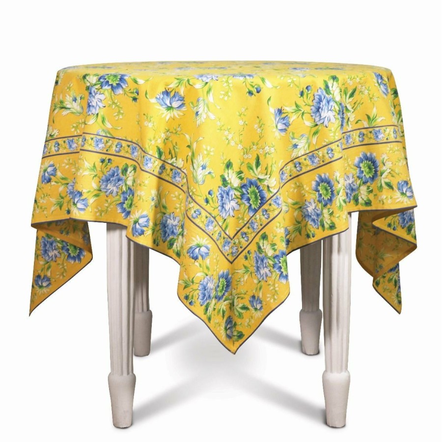 Glassware & Tabletop * | April Cornell 54 X 54 Music Breakfast Tablecloth | Gold