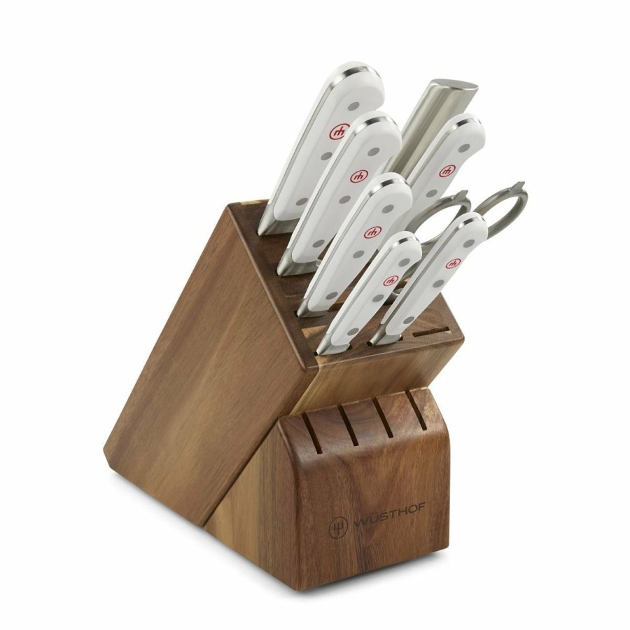 Knives * | Wusthof Cutlery Wusthof Classic White 9-Piece Set | Acacia