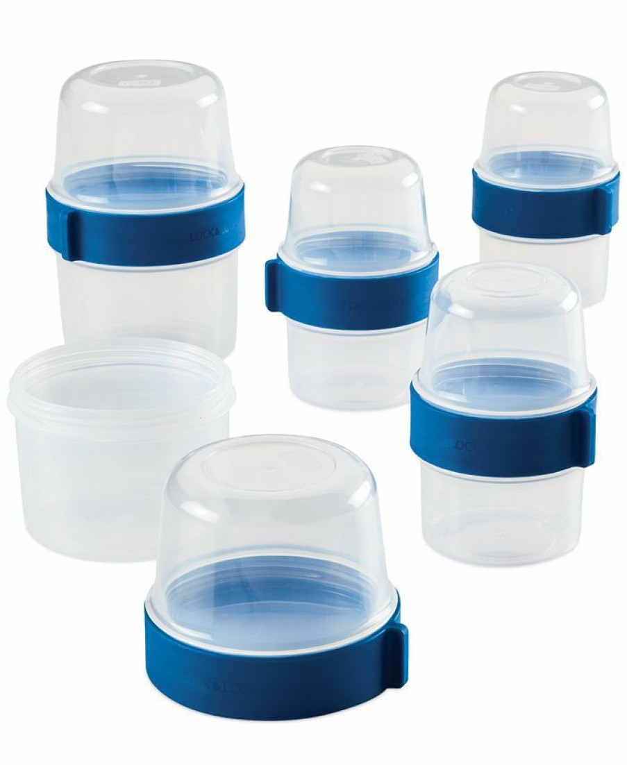 Kitchen * | Lock N Lock Easy Essentials Twist Two Way Food Storage Container Set, 10-Piece, Clear