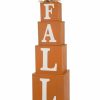 Misc_Gifts * | Glitzhome Wooden Fall Nested Box Decor Orange