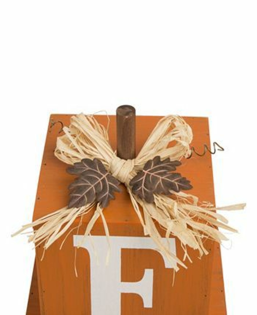 Misc_Gifts * | Glitzhome Wooden Fall Nested Box Decor Orange