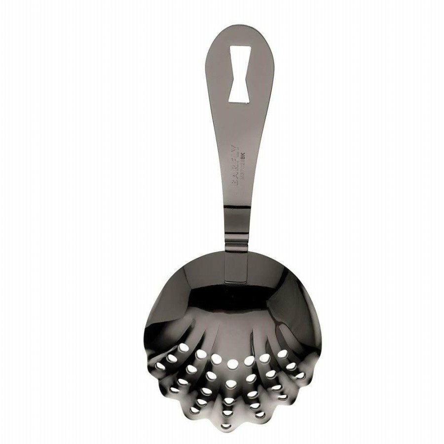 Glassware & Tabletop * | Mercer Barfly Scalloped Julep Strainer | Gun Metal Black