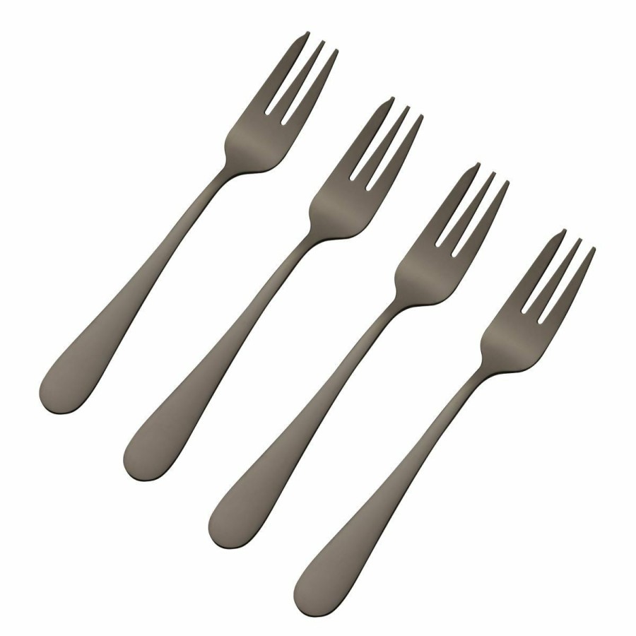 Glassware & Tabletop * | Viners Select 4-Piece Pastry Fork Set | Grey