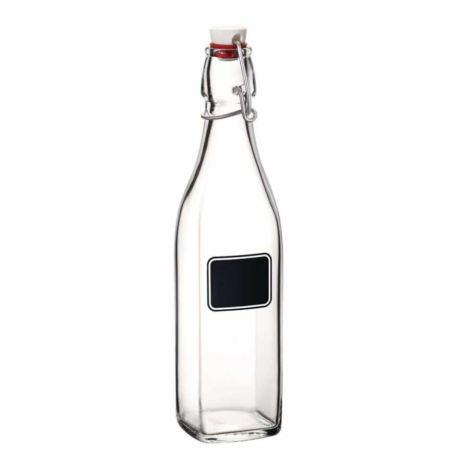 Glassware & Tabletop * | Bormioli Rocco 17Oz Swing Top Bottle With Chalkboard Label