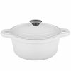 Kitchen * | Berghoff Neo Collection Cast Iron 3-Qt. Round Covered Dutch Oven White