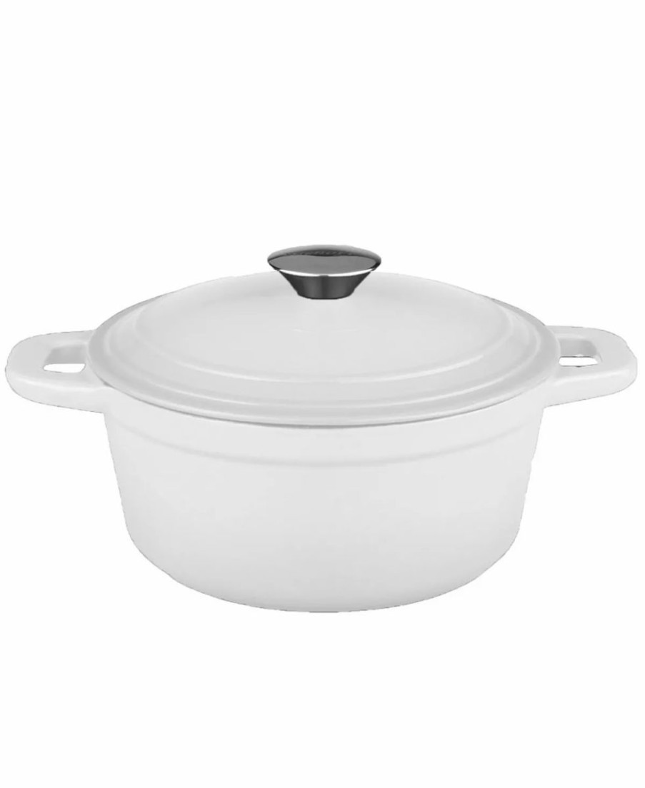 Kitchen * | Berghoff Neo Collection Cast Iron 3-Qt. Round Covered Dutch Oven White