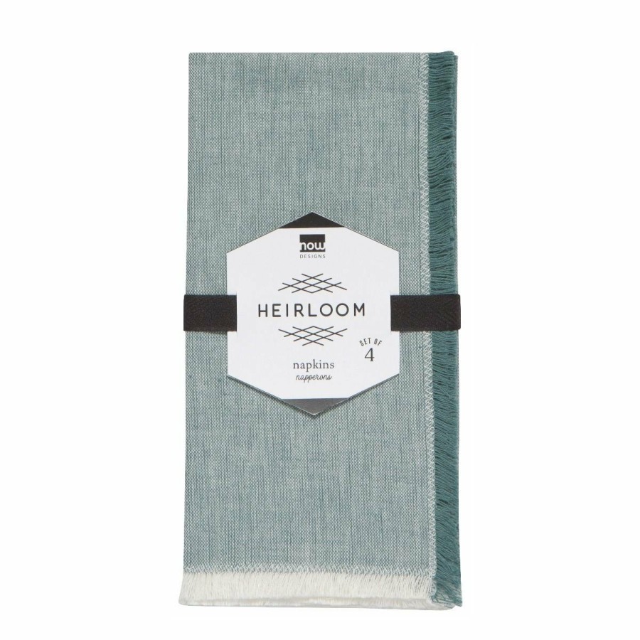 Glassware & Tabletop * | Danica Brands Danica Heirloom 18 Chambray Napkins (Set Of 4) | Lagoon