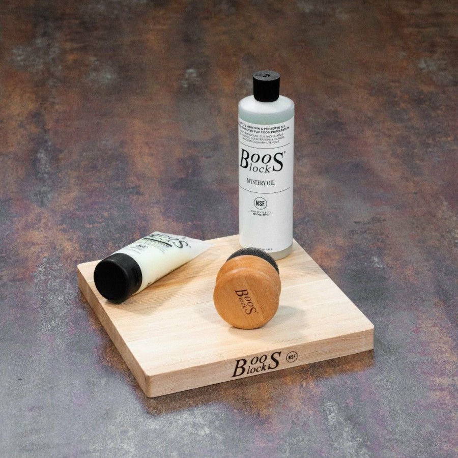 Knives * | John Boos 10 X 10 Maple Board & Care Kit