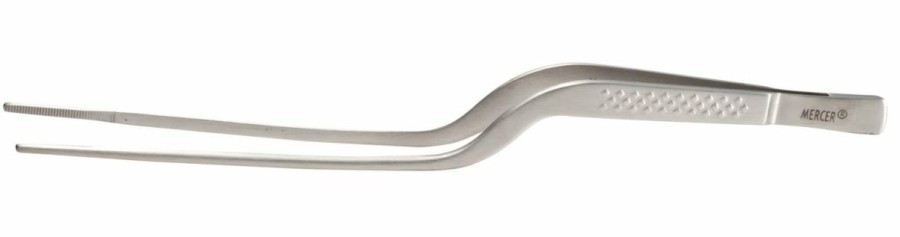 Cooks' Tools * | Mercer Culinary Offset Precision Plus Stainless Steel Plating Tongs | 7.875