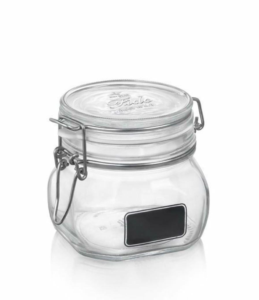 Glassware & Tabletop * | Bormioli Rocco 17Oz Swing Top Storage Jar W/Chalkboard Label