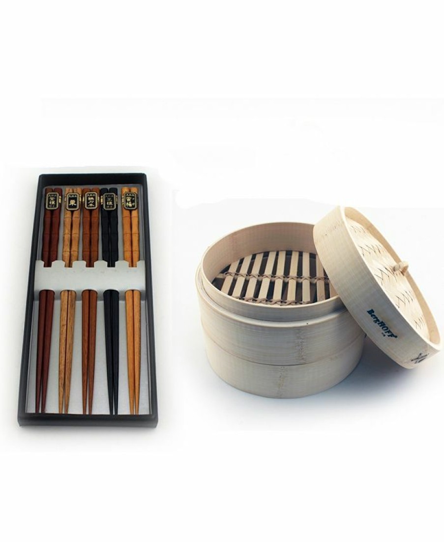 Kitchen * | Berghoff Amboo 11-Pc Steamer & Chopstick Set Natural